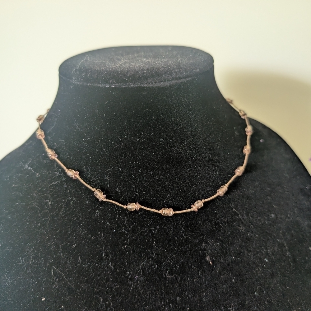 Elegant Brown Beaded Necklace